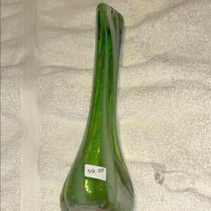 Elegant Green Glass Vase